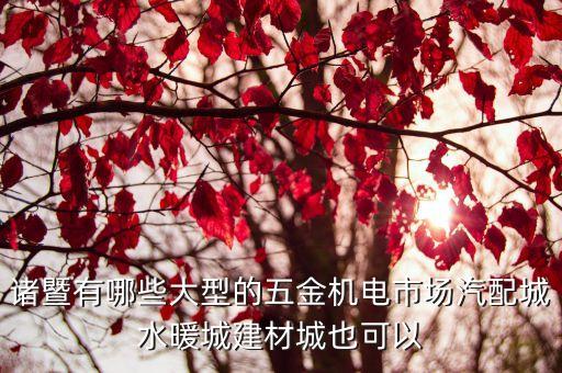 諸暨汽配批發城地址查詢，諸暨有哪些大型的五金機電市場汽配城水暖城建材城也可以...
